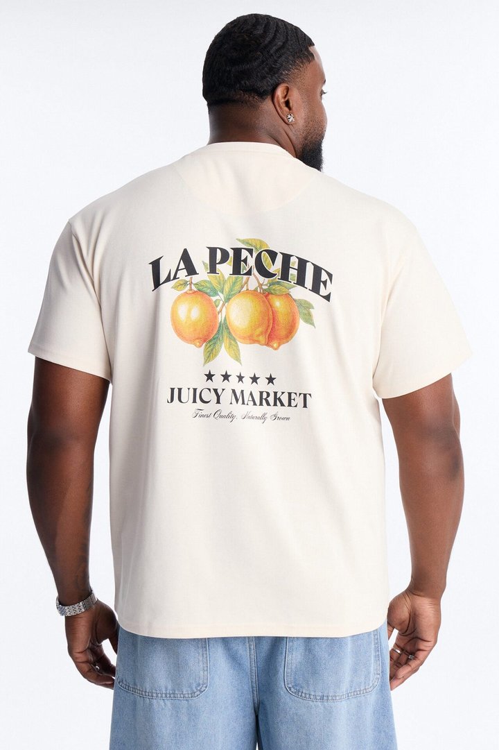 La Peche Juicy Market Short Sleeve Tee - Sand