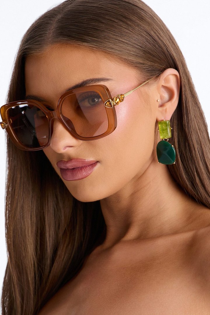 Sparkle In My Eye Sunglasses - Brown