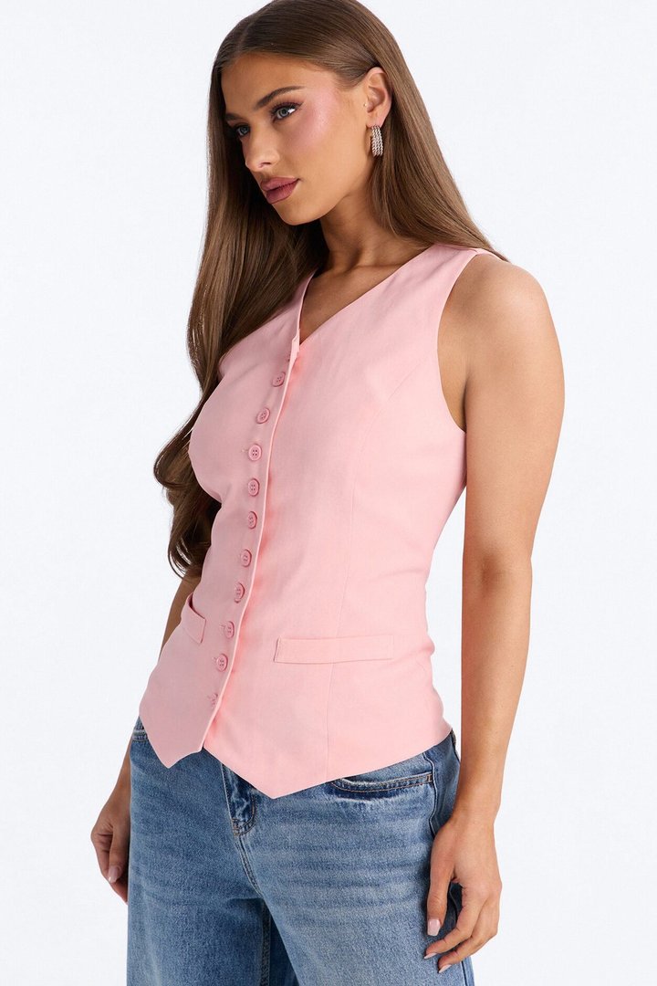 Brooklyn Babe Vest Top - Pink