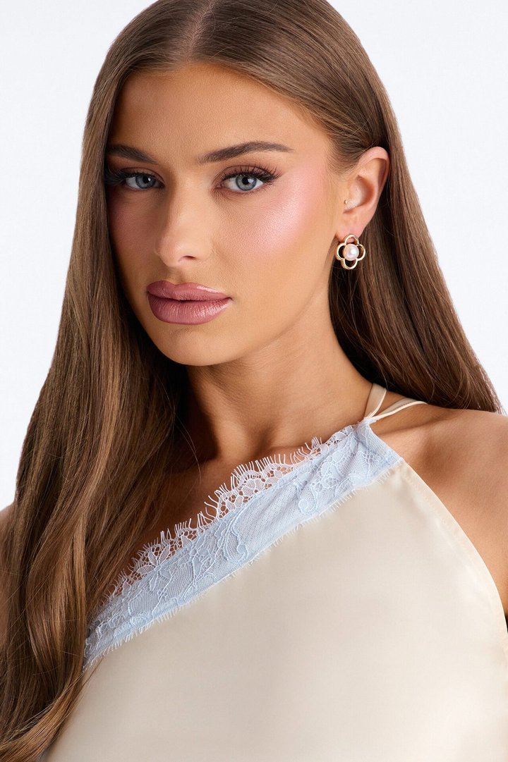 Clover Clouds Stud Earrings - Gold