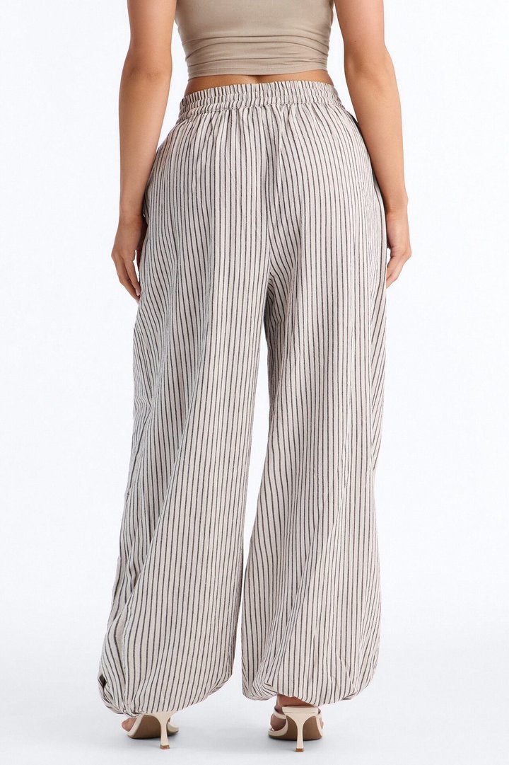 Jane High Rise Striped Jogger Pant - Natural/Combo