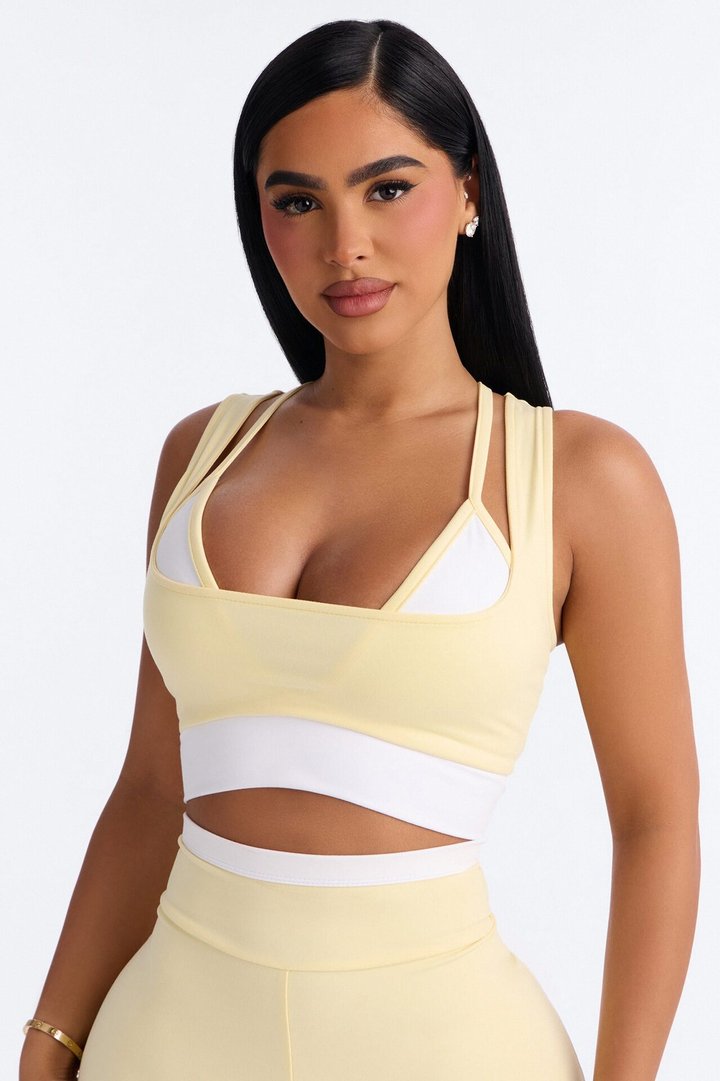 Tori Biker Short Set - Butter Yellow