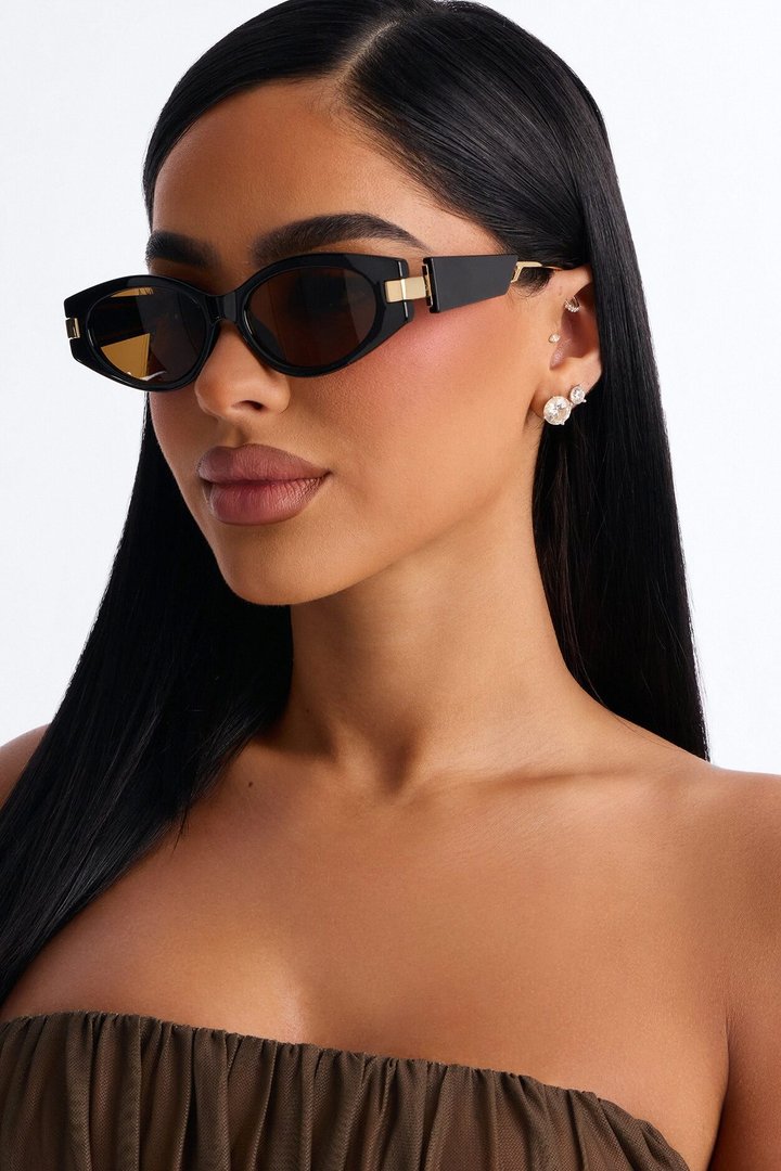 Money Trees Sunglasses - Black/Brown