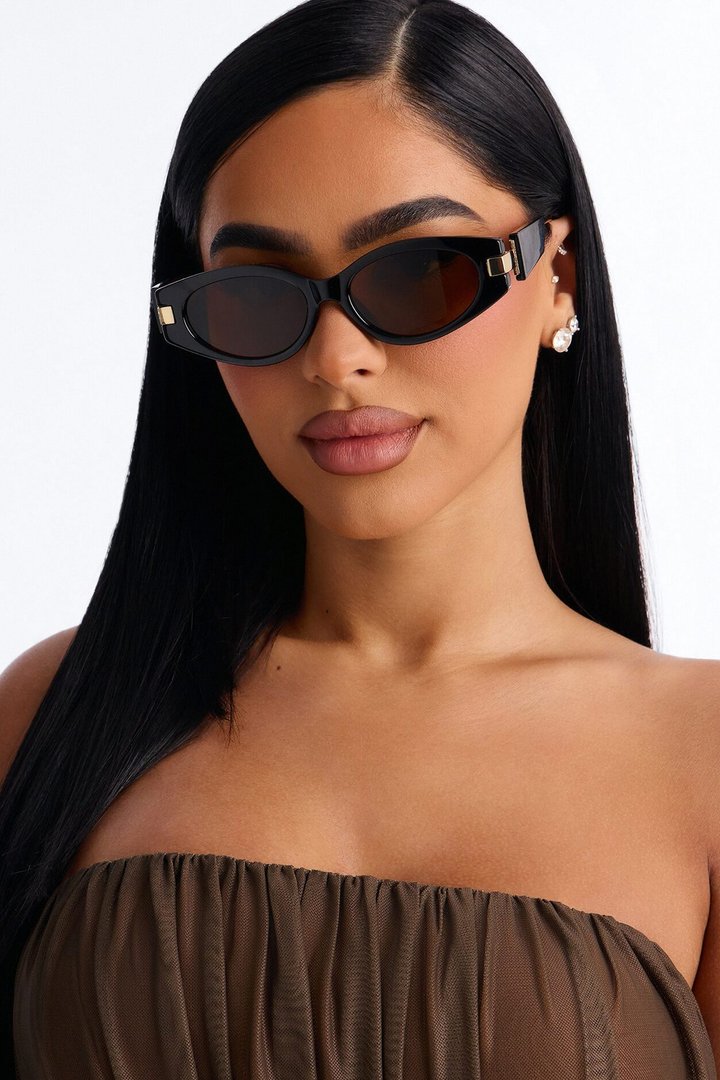 Money Trees Sunglasses - Black/Brown