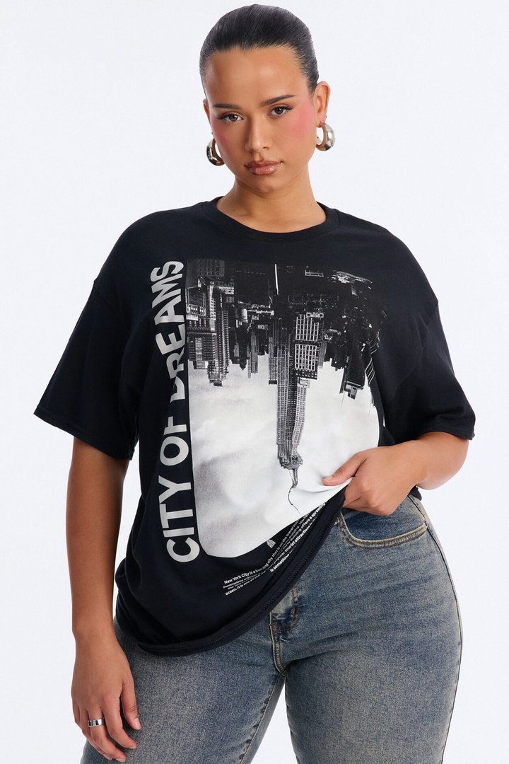 City Of Dreams NY Graphic Tshirt - Black