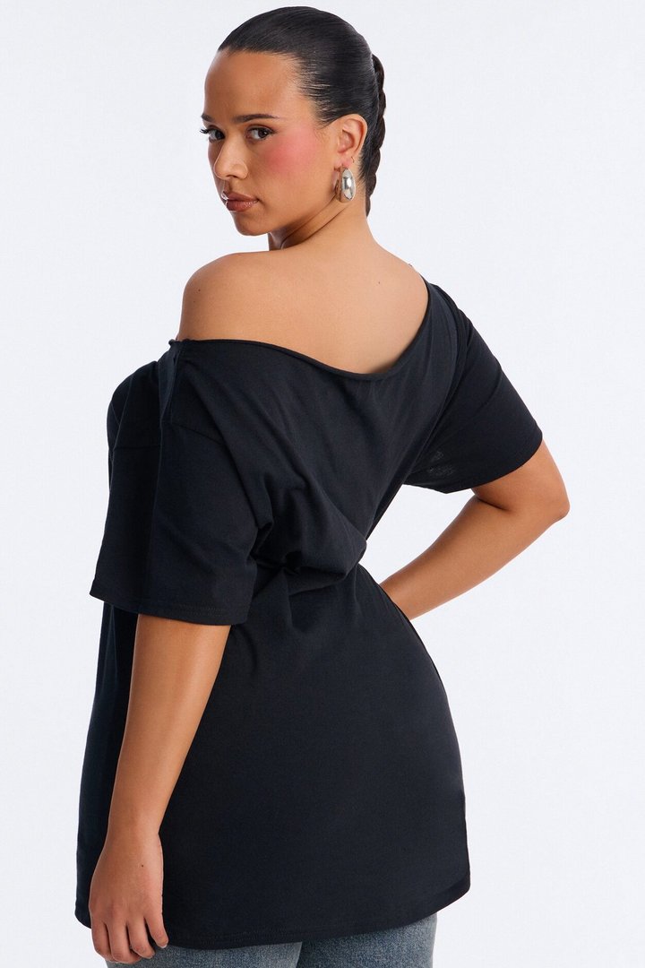 Internet Sensation Off Shoulder Top - Black