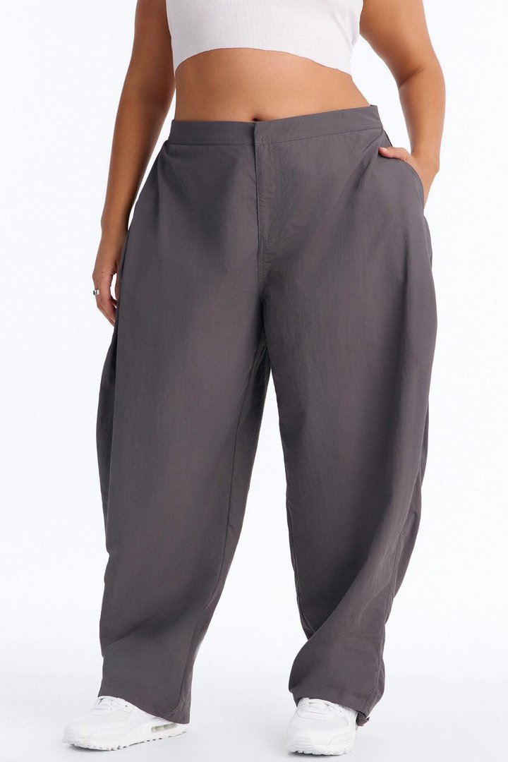 Nylon Windbreaker Pant - Charcoal