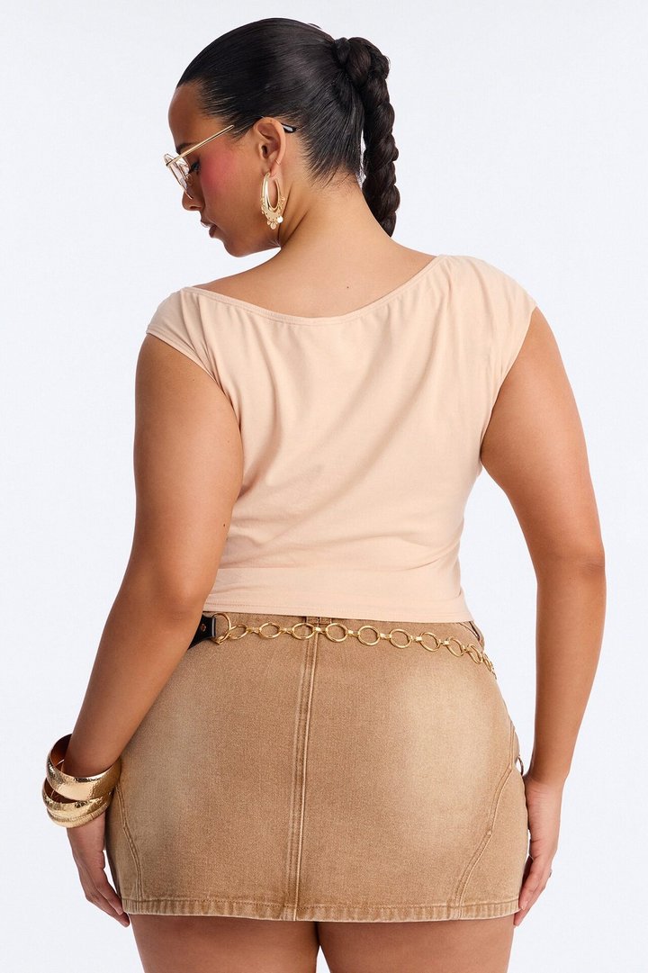 Howdy Howdy Cowboy hardware Top - Taupe
