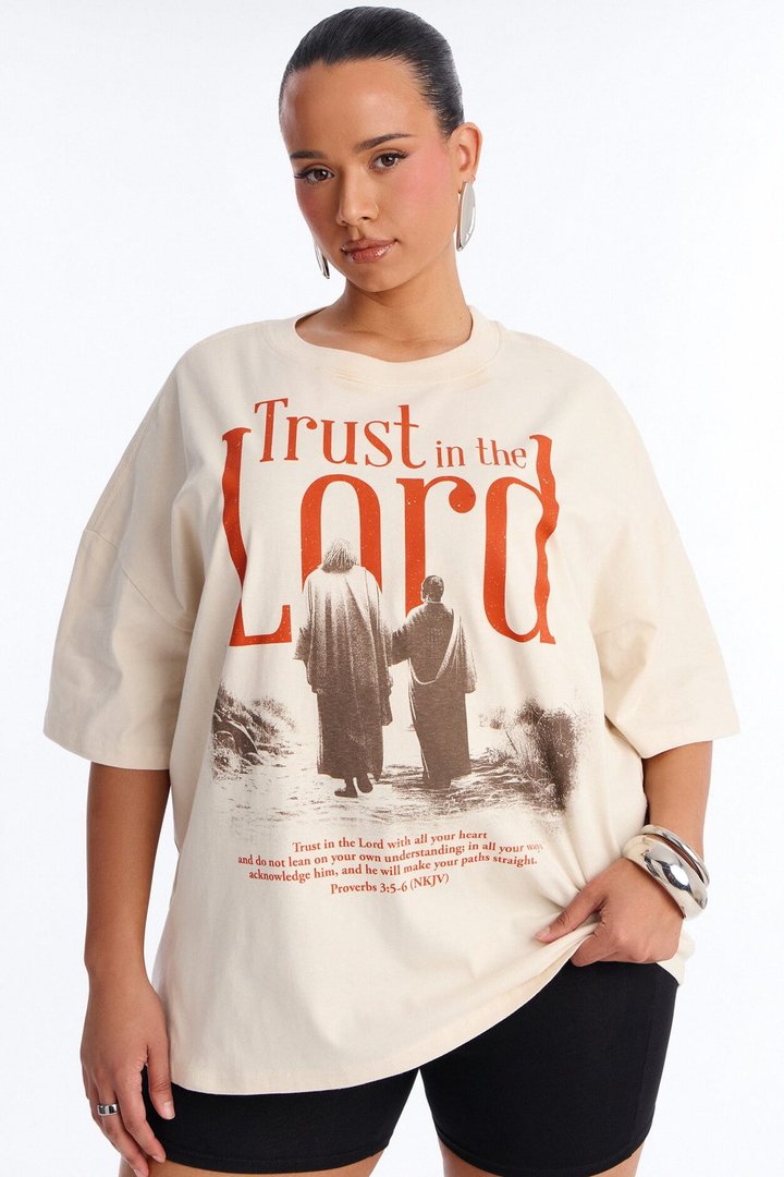 Trust In The Lord Tee - Off White