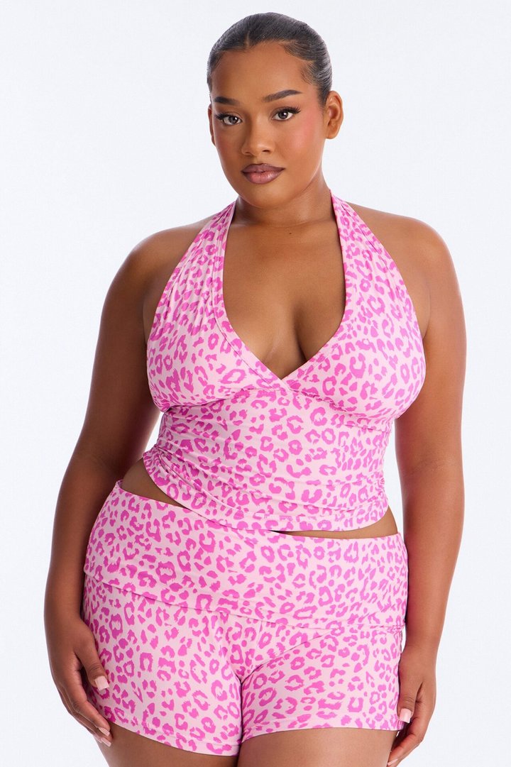 Can't Change My Spots PJ Short Set - Pink/Pink