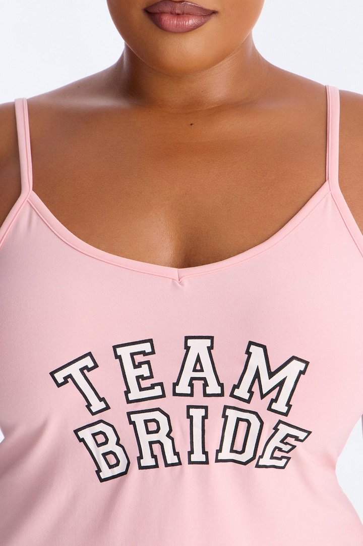 Team Bride Tank & Short PJ Set - Pink