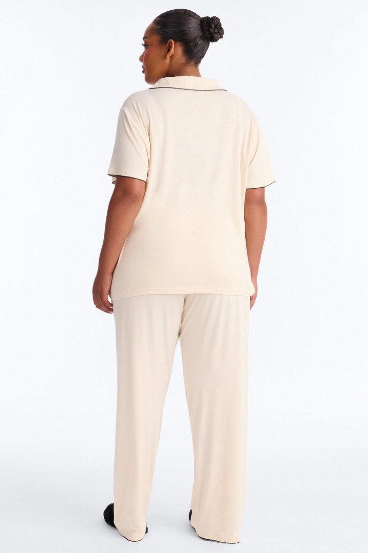 She Likes It Dirty PJ Pant Set - Cream/combo