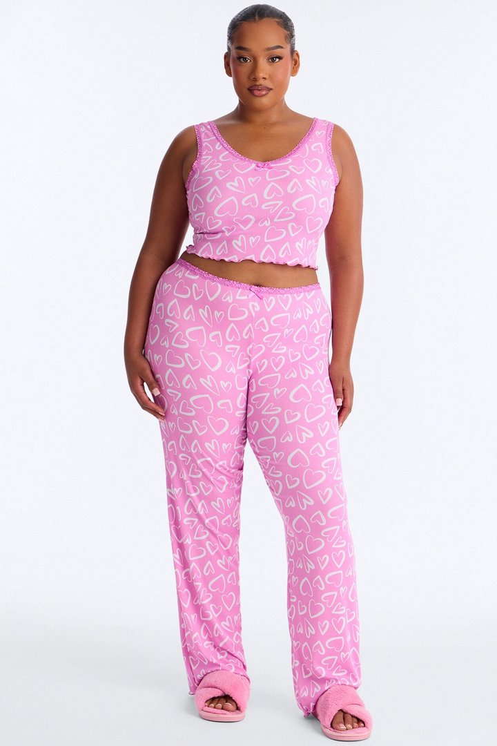 Love All Around Me PJ Pant Set - Pink/combo