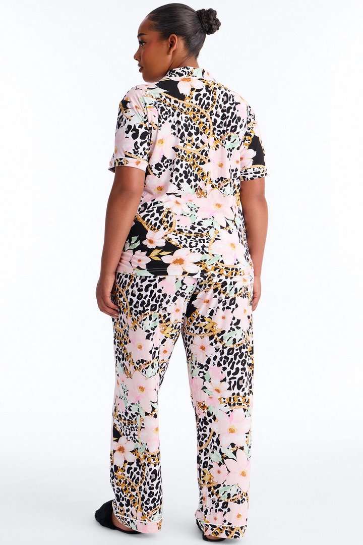 Late Night Floral PJ Pant Set - Black/combo