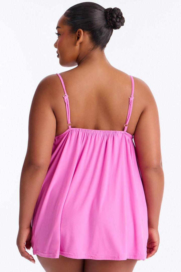 Cozy Up With Me PJ Sleep Dress - Hot Pink