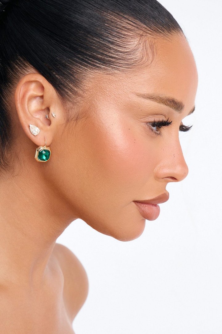 Everlight Earrings - Gold/Green