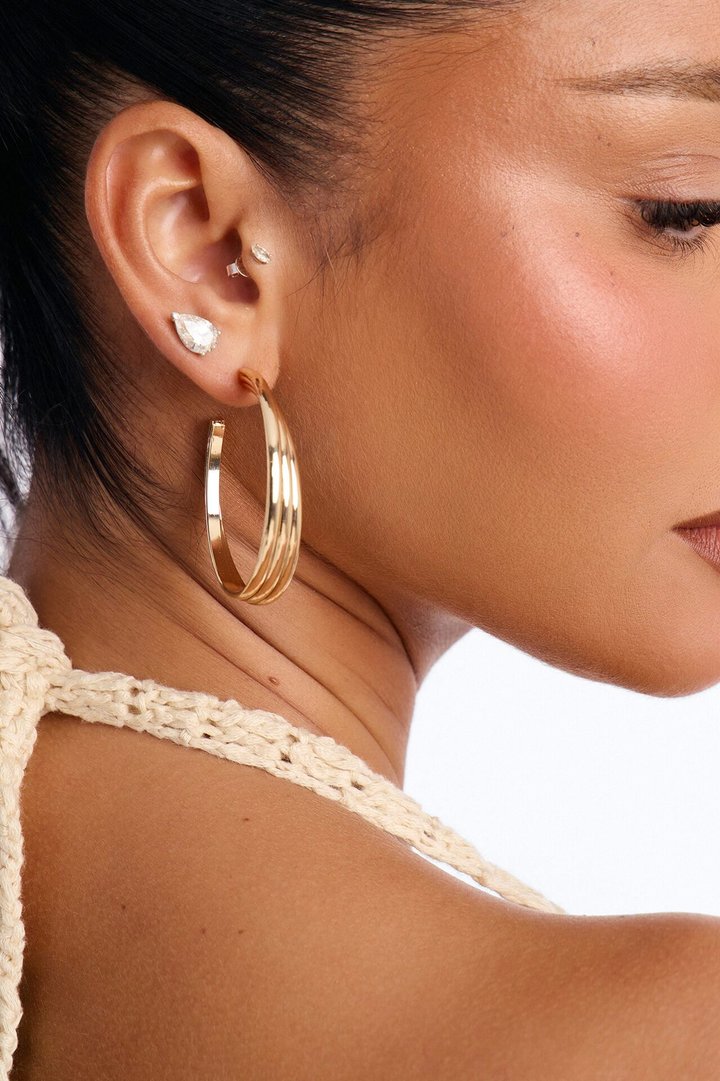 Can I Meet You There Hoop Earrings - Gold