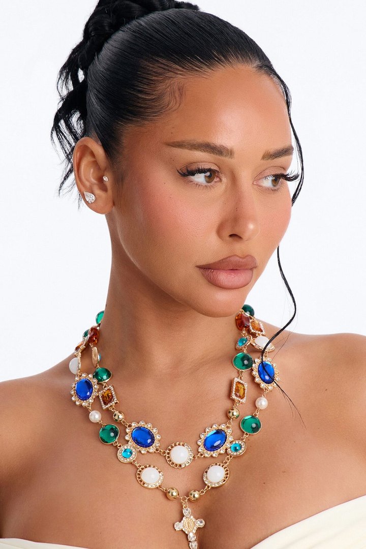 Wonders Of Beauty Layered Necklace - Gold/Multi