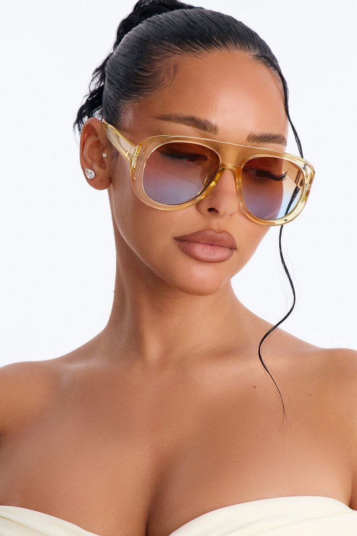 Glossy Gaze Sunglasses - Yellow/combo