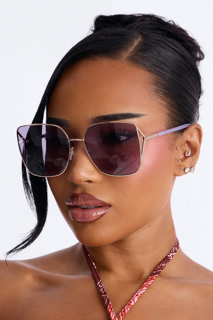 Sweeter Days Square Sunglasses - Purple