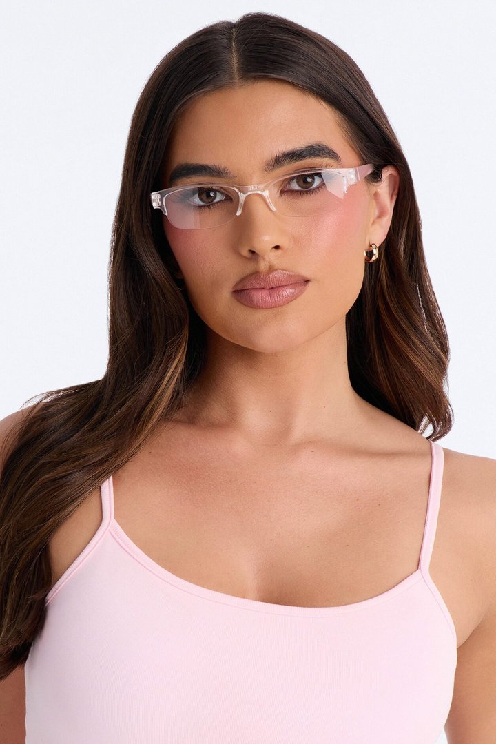 Berry Buttercup Reader Glasses - Clear/Pink
