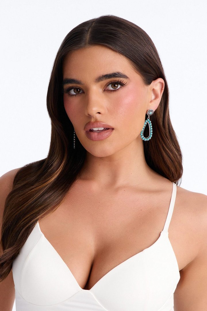 Wild West Gem Drop Earrings - Turquoise