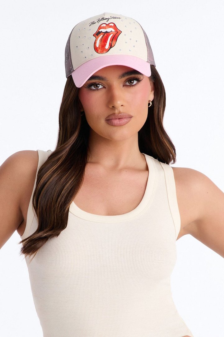 The Rolling Stones Trucker Hat - Pink/combo