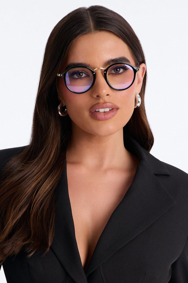 Always Fashionably Late Blue Light Glasses - Black