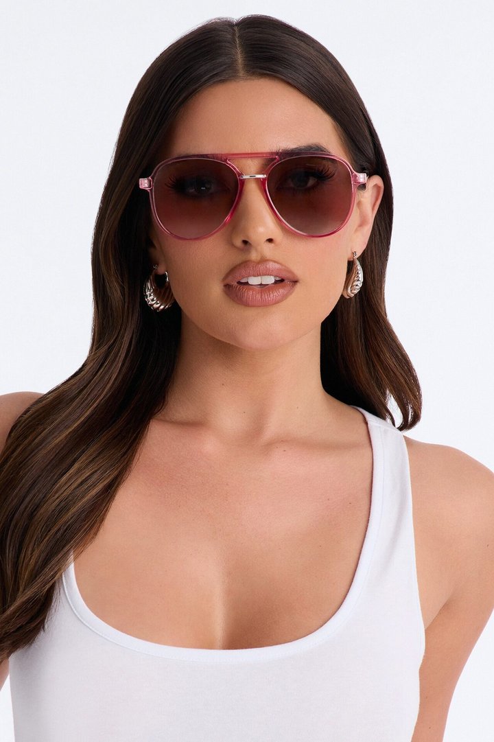 Passport Ready Aviator Sunglasses - Pink