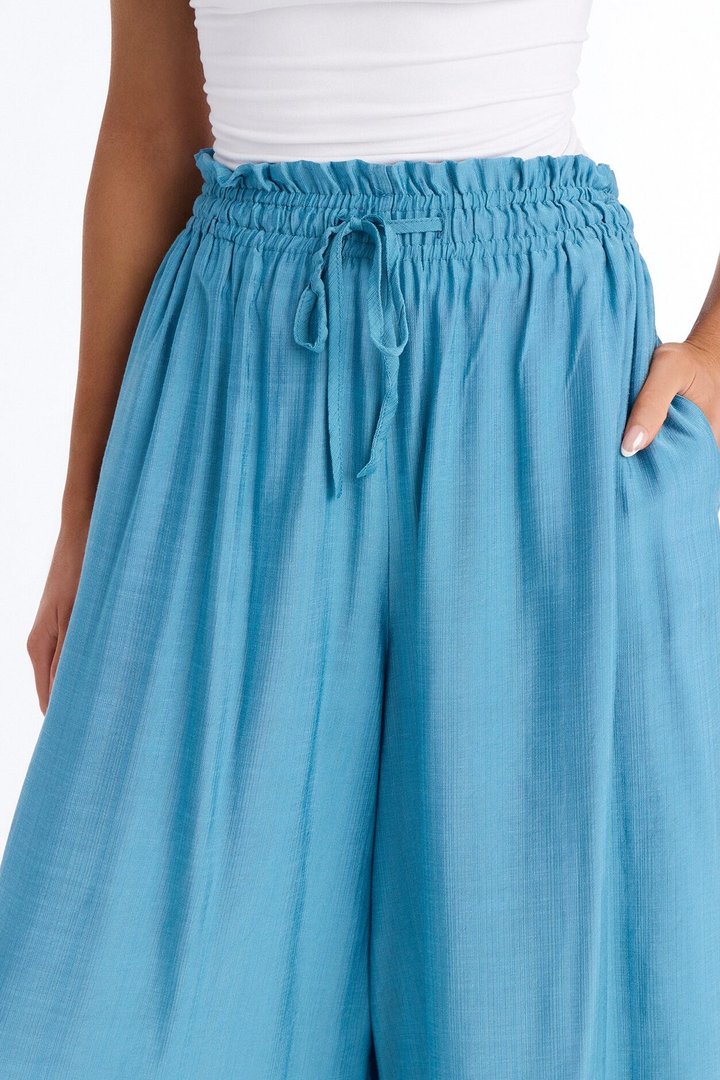 Lainey High Rise Wide Leg Pant 33″ - Teal
