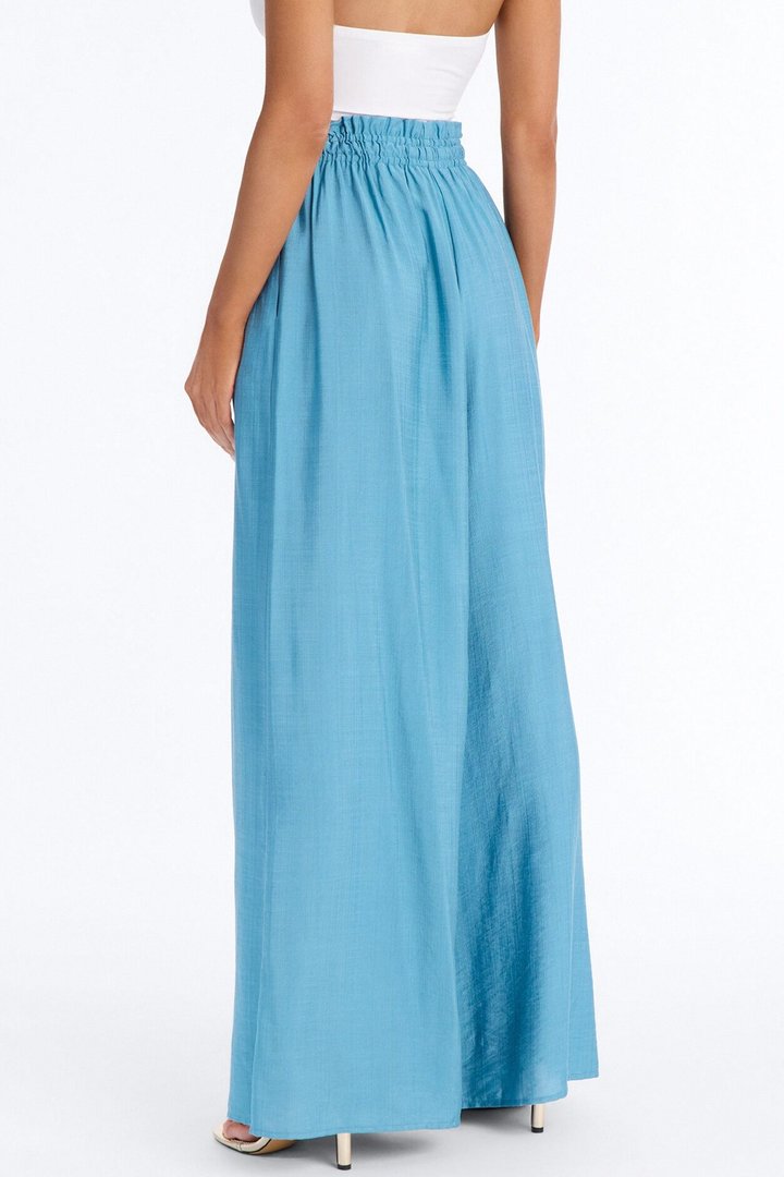 Lainey High Rise Wide Leg Pant 33″ - Teal
