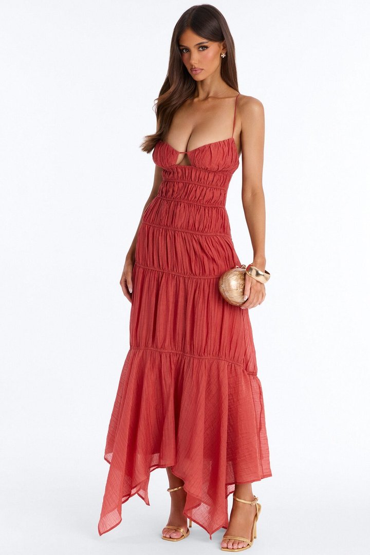 Pretty With Purpose Maxi Dress - Marsala
