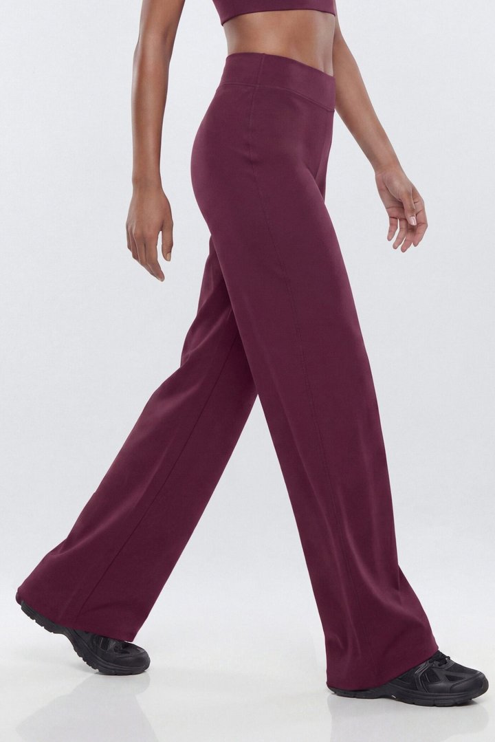 ButterSoft 34″ Mid Rise Straight Leg Active Pant - Merlot