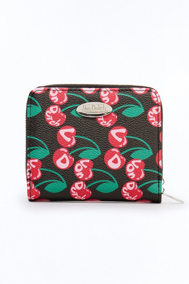Von Dutch Cherries Faux Leather Wallet - Black/combo