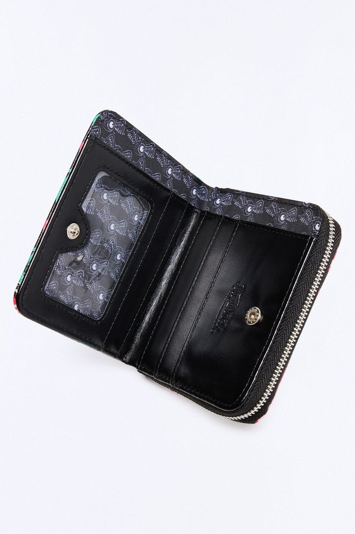 Von Dutch Cherries Faux Leather Wallet - Black/combo