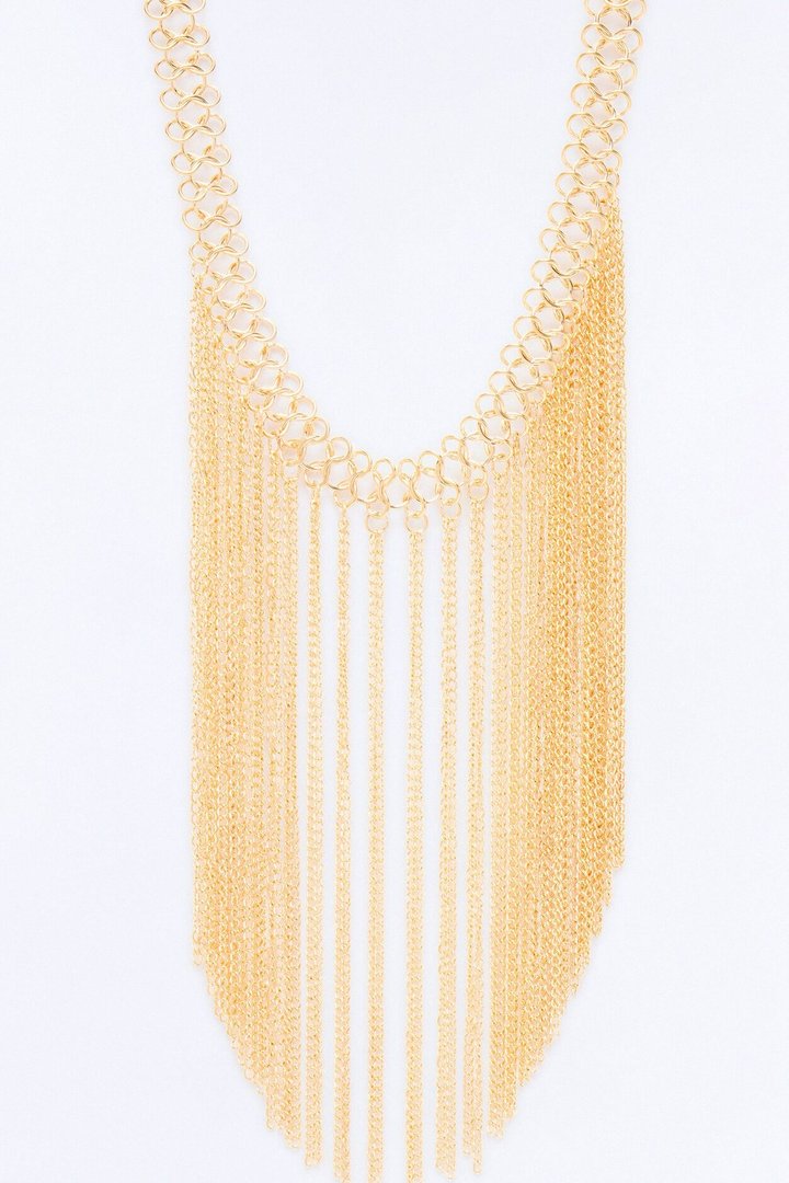 Zaya Fringe Necklace - Gold