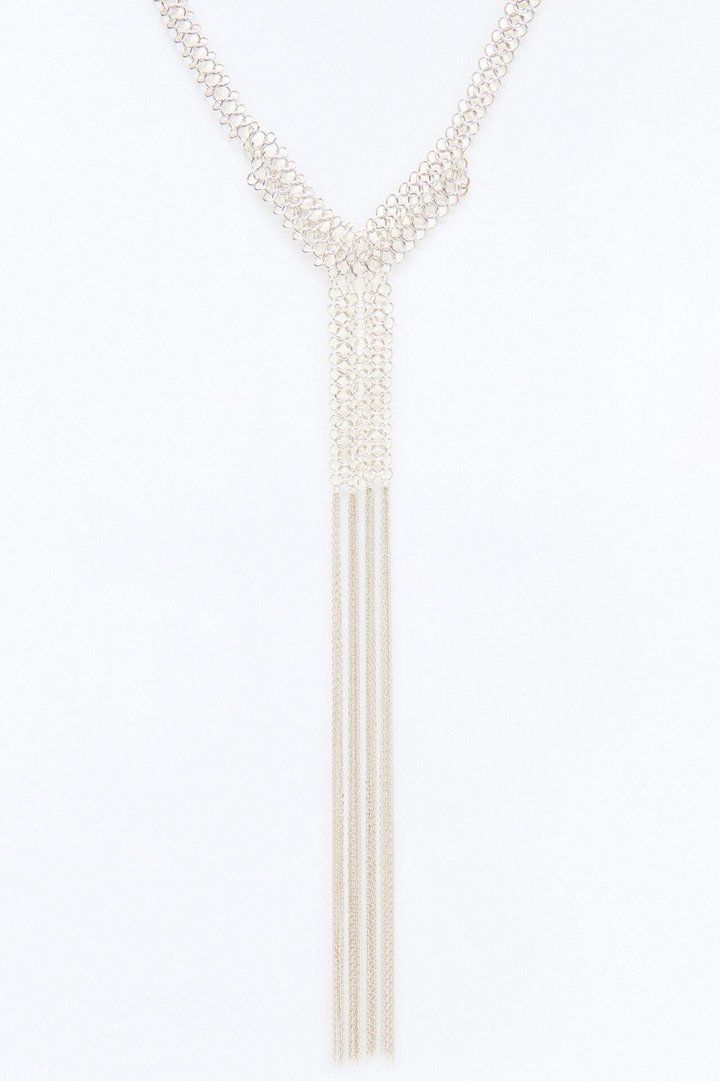 Sundown Sway Fringe Choker - Silver