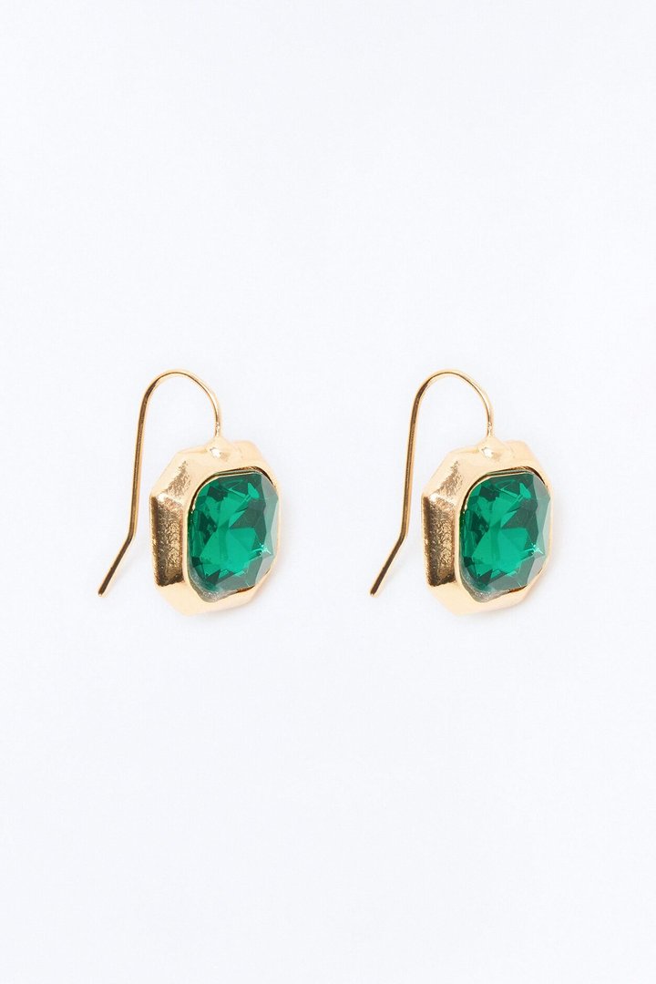 Everlight Earrings - Gold/Green