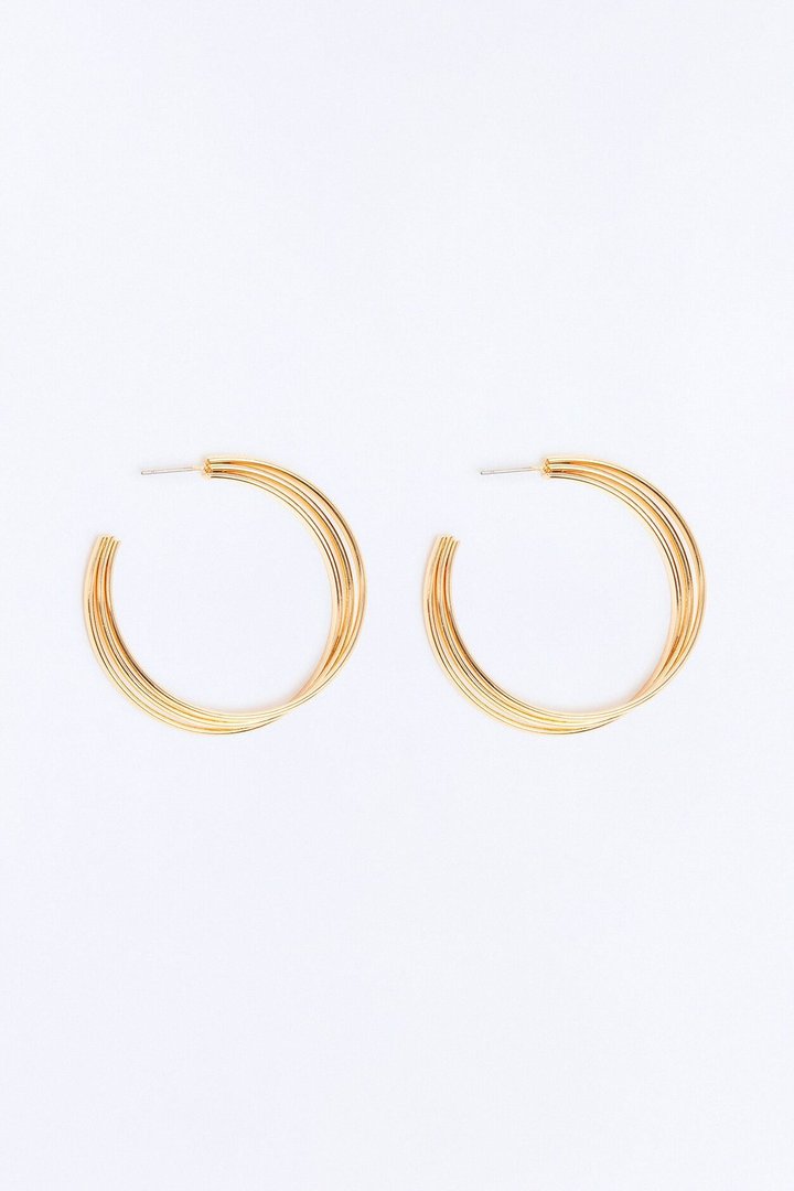 Can I Meet You There Hoop Earrings - Gold