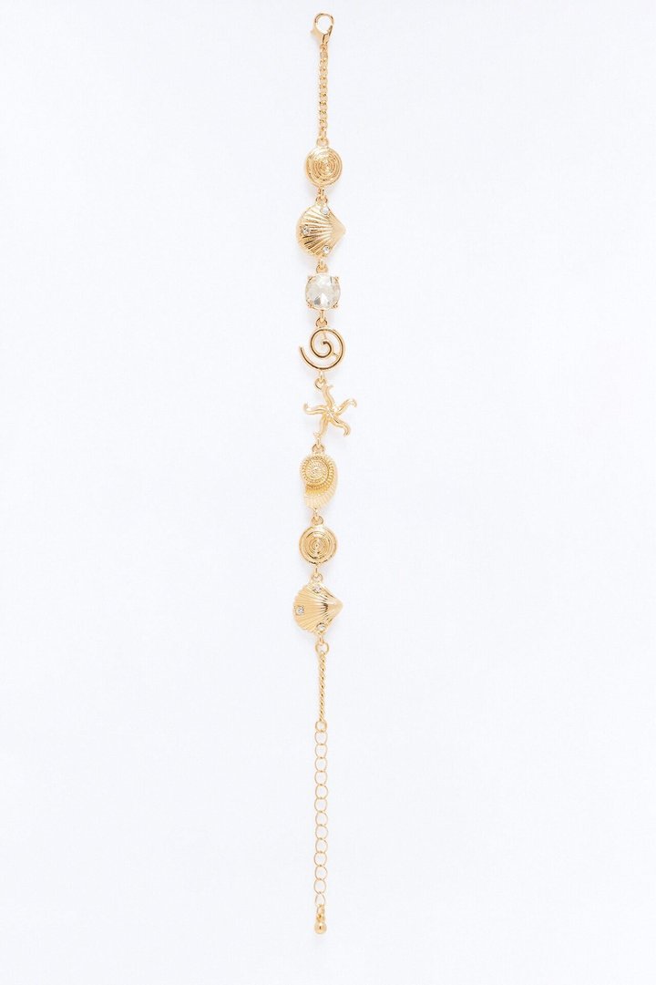 Tropicoast Seashell Anklet - Gold