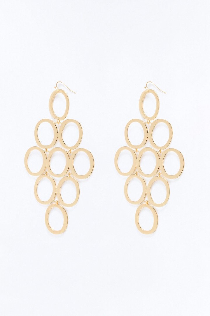 Aura Statement Earrings - Gold