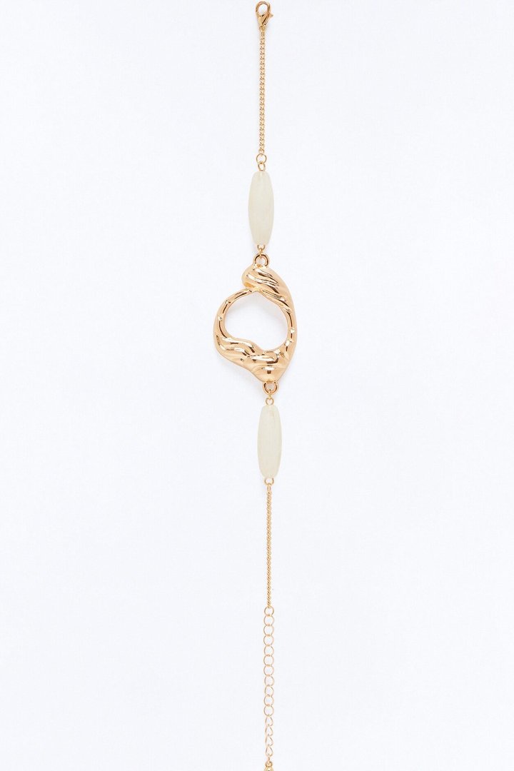 Shore Seashell Hardware Anklet - Gold/combo