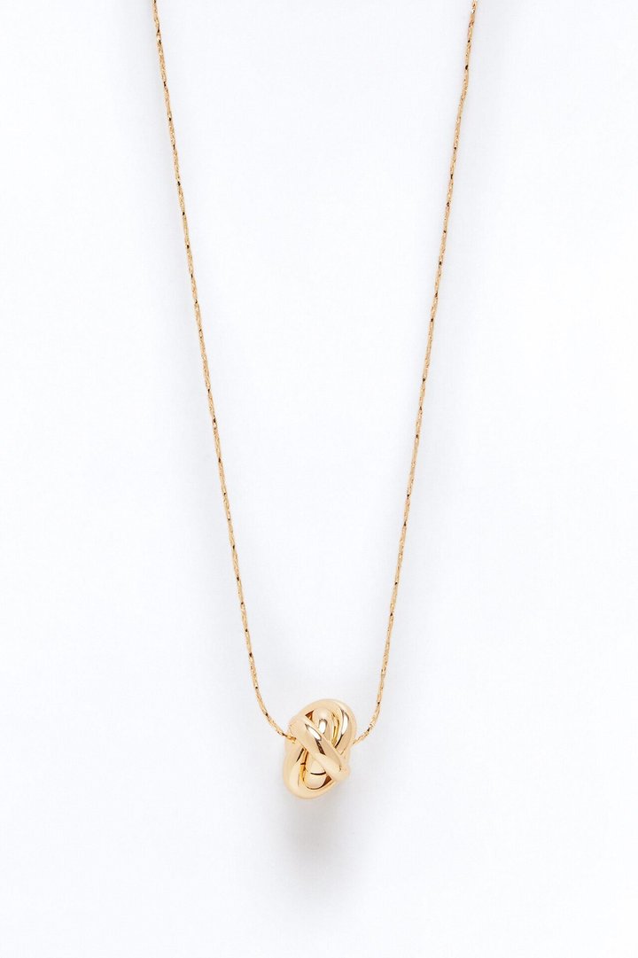 Twisted Ring Necklace - Gold