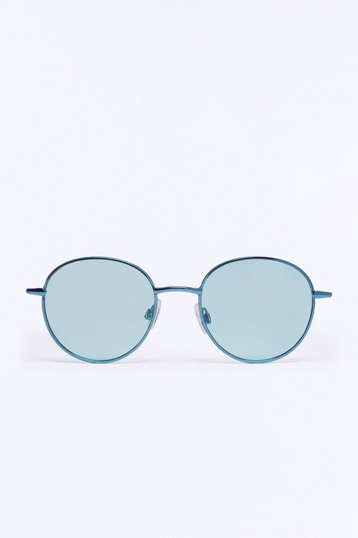 Don't Dwell On It Sunglasses - Blue/Silver