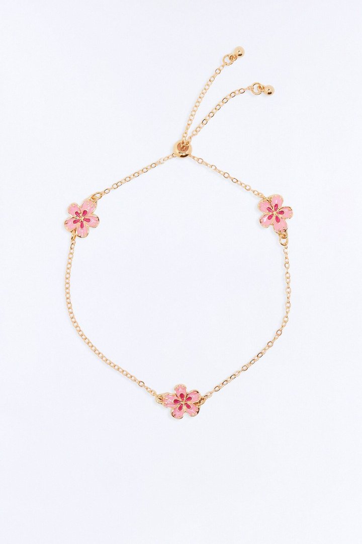 Pacific Dreams Anklet - Gold/Pink