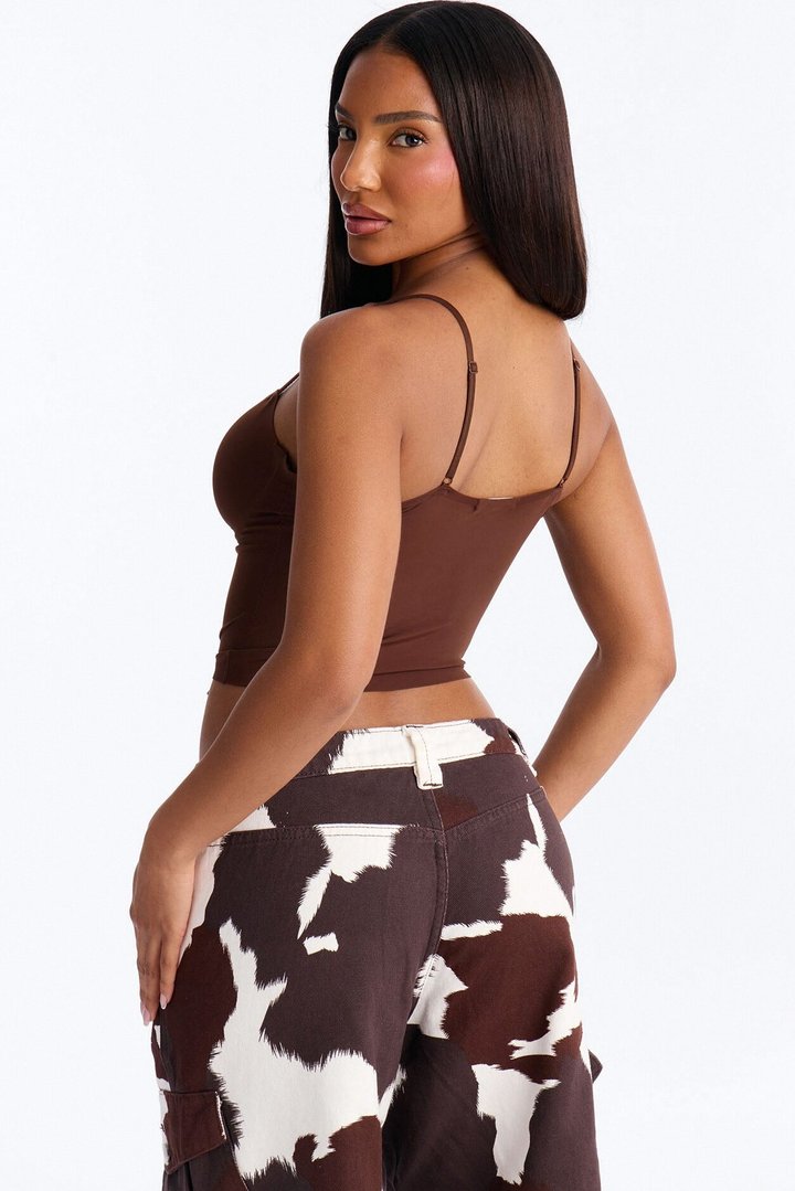 Amara Seamless Shapewear Top - Dark Brown