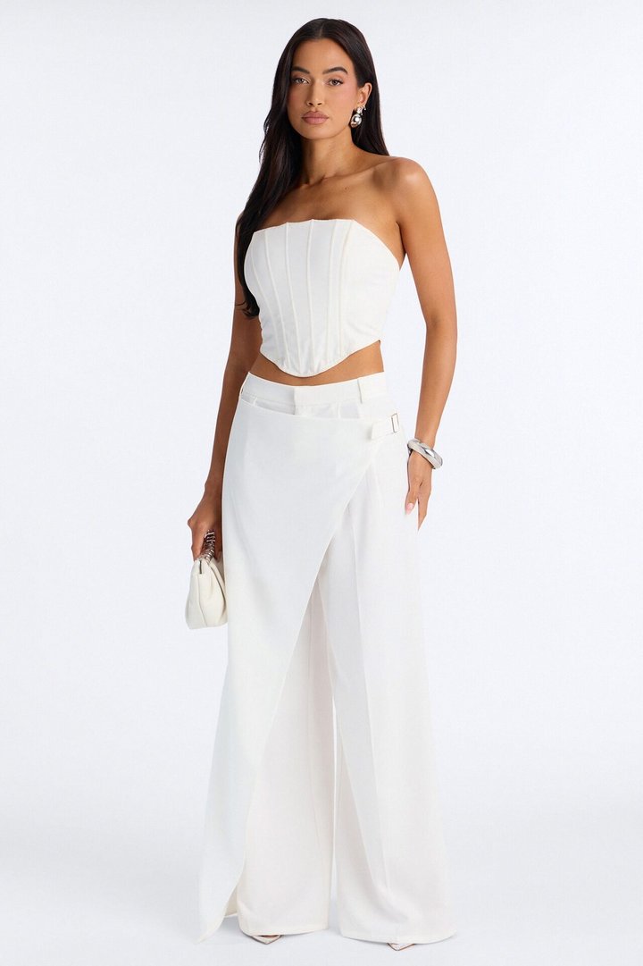 Tailored Touch Wrap Front Trouser 33″ - Ivory