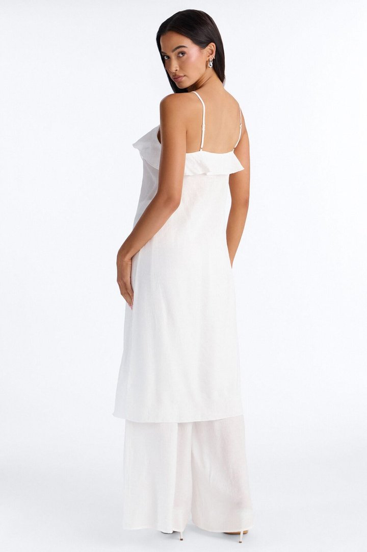 Gabriela Ruffle Pant Set - White