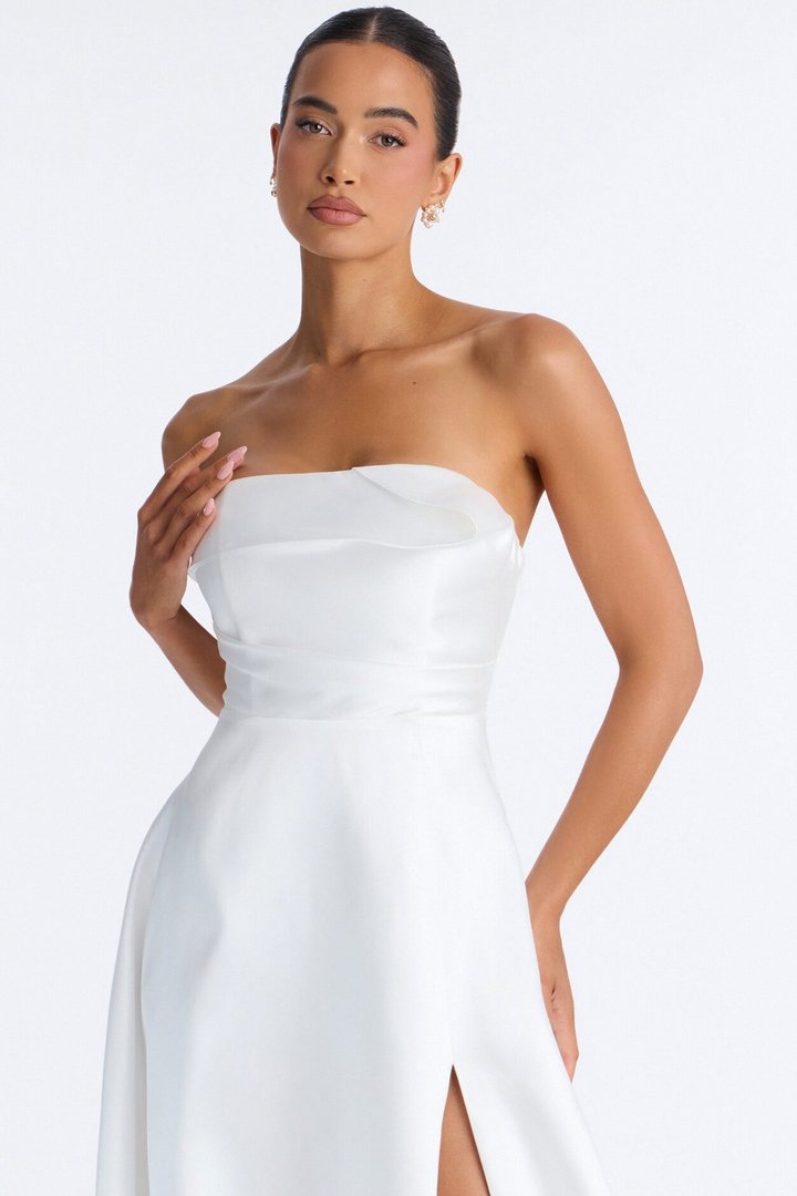 Say I Do Taffeta Gown - White