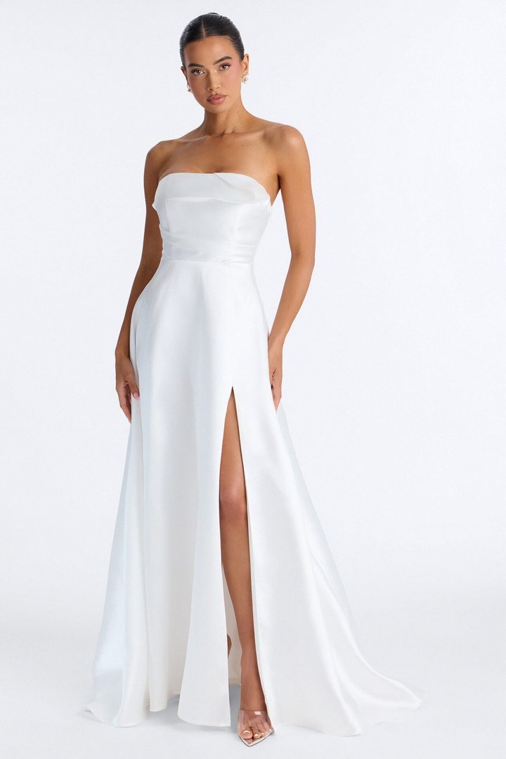 Say I Do Taffeta Gown - White